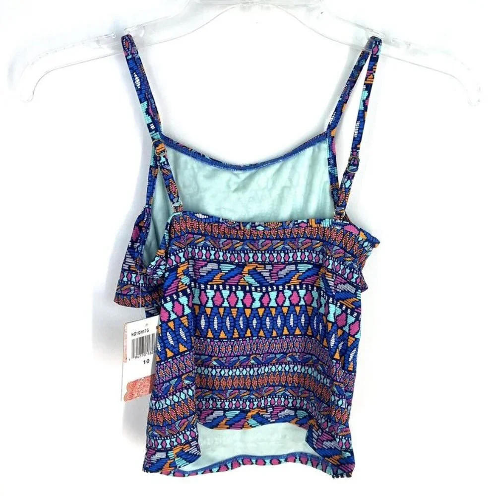 Hobie Girl’s Two Piece Multicolor Tankini Set Size 10